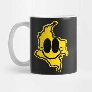 Colombia Happy Cartoon Map Face with smile Mug